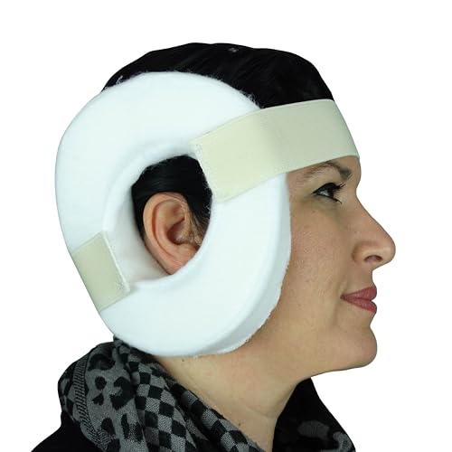 Ubio Protector de Oreja Ortopédico con Agujero - Cojín para Condrodermatitis, Postoperatorio de Oído o Piercing - Almohada Antiescaras para Oreja - Acolchado y Antialérgico - Fabricado en España