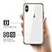 iPhone 8 Case, iPhone 7 Case, Clear Scratch Resistant Transparent Back Cover with TPU Rubber Shock Bumper for iPhone 8 & iPhone 7 Air Space Shockproof (A-Black)