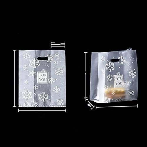 Gift Wrapping Plastic Bags Candy and Sweets Boxes Packaging Transparent Bag Christmas Wedding Party Favor Bag (L 50PCS6)