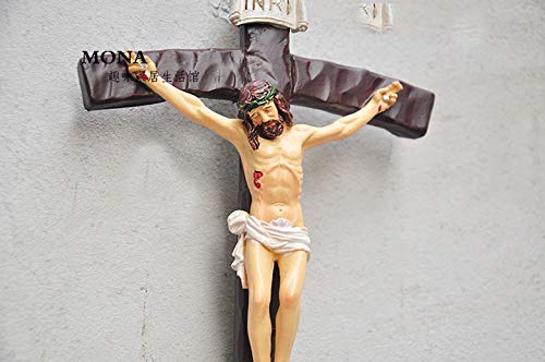 Amazon.co.jp: 十字架像、キリスト教十字架イエスキリスト彫刻壁掛け
