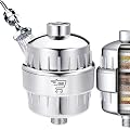 Trendy Cart 20-Stage High Output Shower Filter & Head – Advanced Hard Water Softener with 1 Cartridge, Polished Chrome, Removes Chlorine & Fluoride