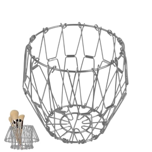 Jvjggag Foldable Fruit Bowl, Transformable Veggie Basket, Metal Fruit And