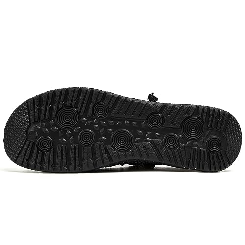 Men's Canvas Loafer Lightweight Softsole Flat Deck Shoes Vintage Casual Loafer Boat Shoes4