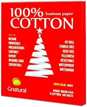 100% cotton paper，8.5 x 11 inch business paper,24lb inkjet laser printing paper,8.5"x11" white color,100sheets waterproof watermark paper