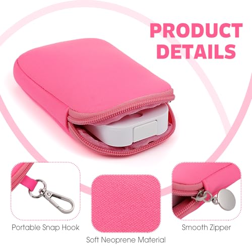 Image of Halloscume 3 Pcs Hand Sanitizer Spray Case Hand Sanitizer Holder Zippered Pouch, Fashion Accessory with Snap Hook, 3 Colors Protective Case with Keychain for Power Mist 1FL OZ(Pink, Orange,Red)