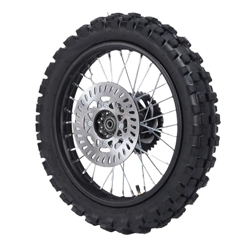 AKLOSIPY Tire de Roue Arrière de 16 Pouces Bike Dirt 90/100-16 Ensemble de Roues Arrière avec Disque de Frein à 220 Mm D'essieu de 15 Mm 420 41T pour 110 125 140...