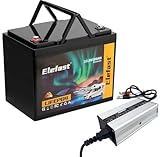 12V 100AH Lifepo4 Lithium Battery with 14.2V 15A Lifepo4 Battery Charger Built-in 100A BMS Low Temperature Protection,BCI Group 24,Up to 8000+ Deep Cycle,Perfect for RV,Caravan Camping,Solar