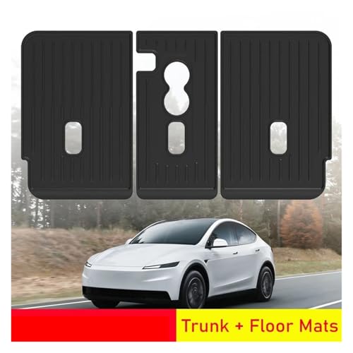Tapis auto Tesla Model Y doublure coffre étanche et dossier - 2