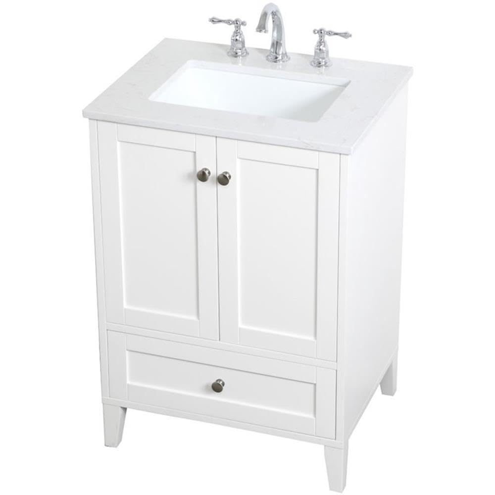 Elegant Decor 24 inch Single Bathroom Vanity in White