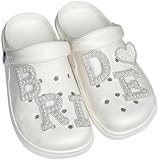 Charms Chaussures Mariée, Décorations Brillantes Perles et Strass pour Chaussures de Mariage, Accessoires Enterrement de Vie de Jeune Fille pour Sabots et Sandales
