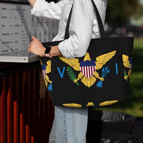 Jamaica Flag Women Large Beach Bag Travel Weekender Foldable Tote Bag for Pool Beach Vacation Gym 7