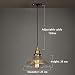 Glighone Lámpara Colgante Cristal 40W E27 Luz Vintage Lámpara de Techo Lámpara...