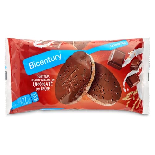 BICENTURY tortitas de arroz con chocolate con leche paquete 130 gr