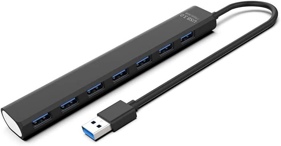 USB 3.0 7-Port USB Hub High Speed 5Gbps 3.0 Hub Splitter USB-Hub for Laptop and Desktop