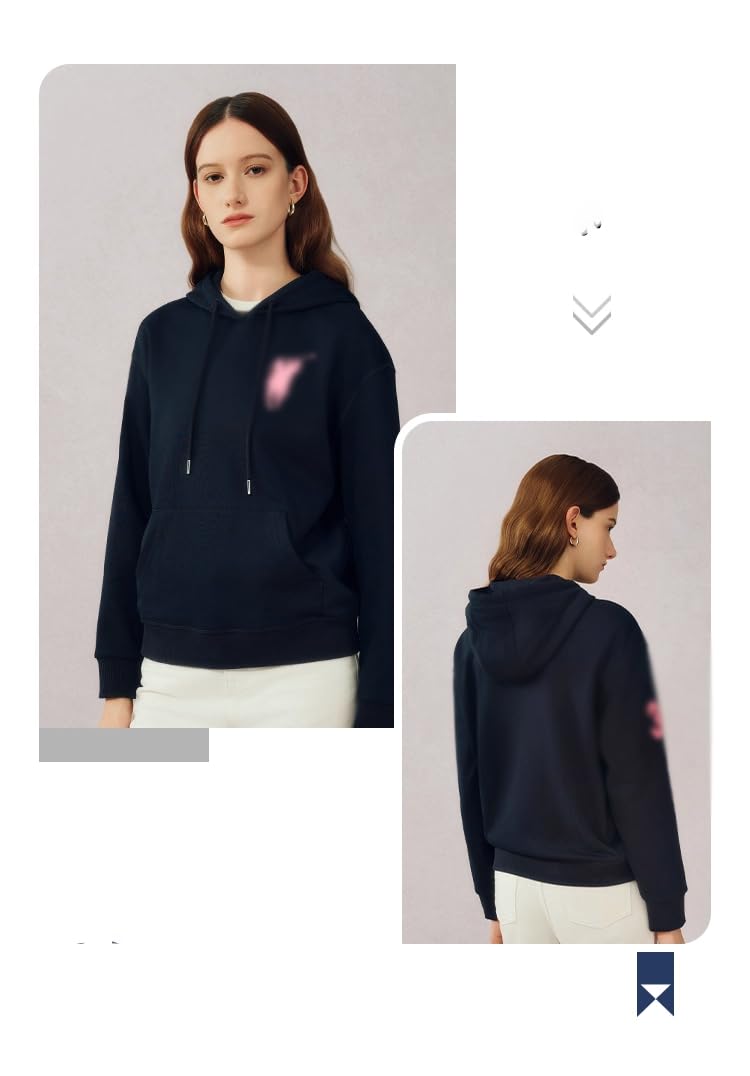 Sudadera Casual de Algodón para Mujer, con Capucha y Estampado
