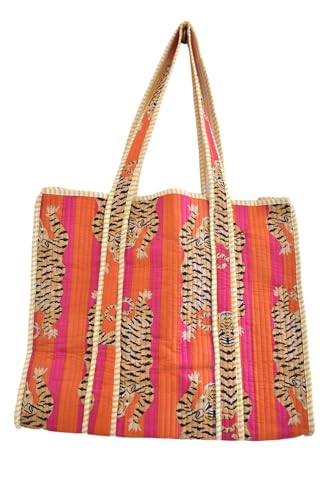 Image of Women's 100% Cotton Lightweight Shoulder Tote Bag with Interior Poeckt Casual Handbag for Women