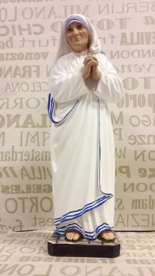Generico ArteSacraCaravaggio Statua di Santa Madre Teresa di Calcutta cm 40 (15,75 inches) in resina decorata a mano di produzione artigianale italiana