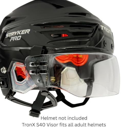 image for TronX S40 Vented-Cut Hockey Helmet Clear Visor (Anti-Scratch/Anti-Fog)