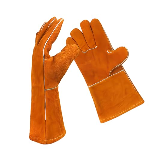 Gants de soudage en cuir de qualité supérieure - Gants de protection pour les tâches à haute température et les soudages industriels