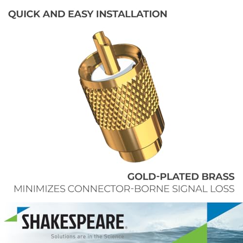 Conector Shakespeare PL-259-G para coaxial RG-8 y RG-213 miniatura 3