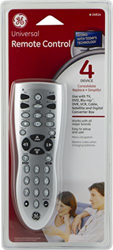 Ge 24914 Universal Remote Control, 4-Device Infrared Silver (Discontinued By Manufacturer) #TOP1