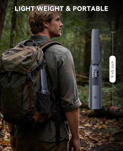 Image of SUNPOW Metal Detector Pinpointer Rechargeable with LCD Screen - Adjustable Sensitivity, 4 Modes, IP68 Waterproof Handheld Metal Detector Wand for Adults & Kids - GD01