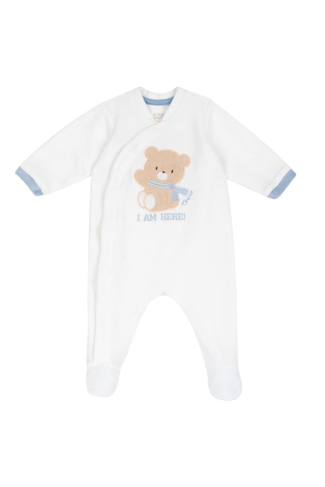 Chicco, Tutine Neonato e Neonata, Set di 3 Tutine in Morbida Ciniglia con Piedino, Idee Regalo Nascita, Abbigliamento Bambino e Bambina 0-24 Mesi, Designed in Italy