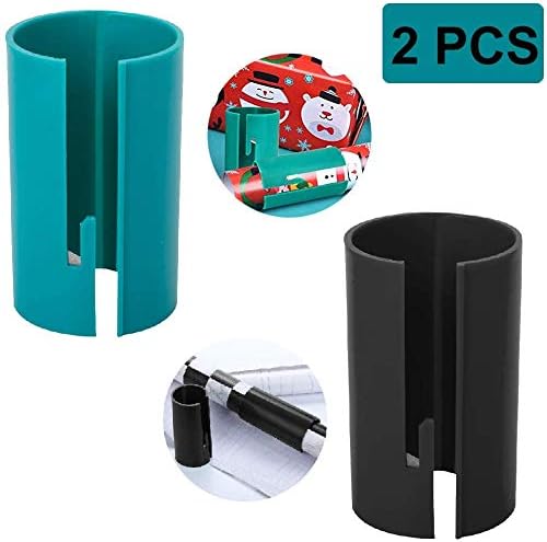 2pcs Gift Wrap Cutter,Wrapping Paper Cutter,Portable Sliding Wrapping Paper Roll Cutter Tool,Makes Wall Sticker Decorations and Gift Packaging for Thanksgiving Christmas