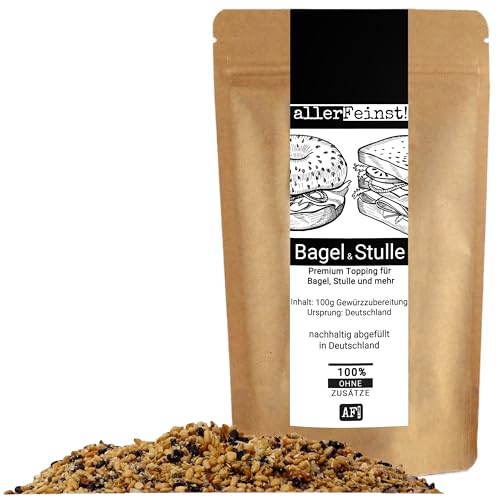 MüMa´s - allerFeinst! - Bagel & Stulle - Seasoning für Brot, Stullen, Bagels, Brötchen, Avocado, Salat Topping und mehr - Premium Gewürzzubereitung - ohne Glutamat, 1er Pack (1 x 100g)