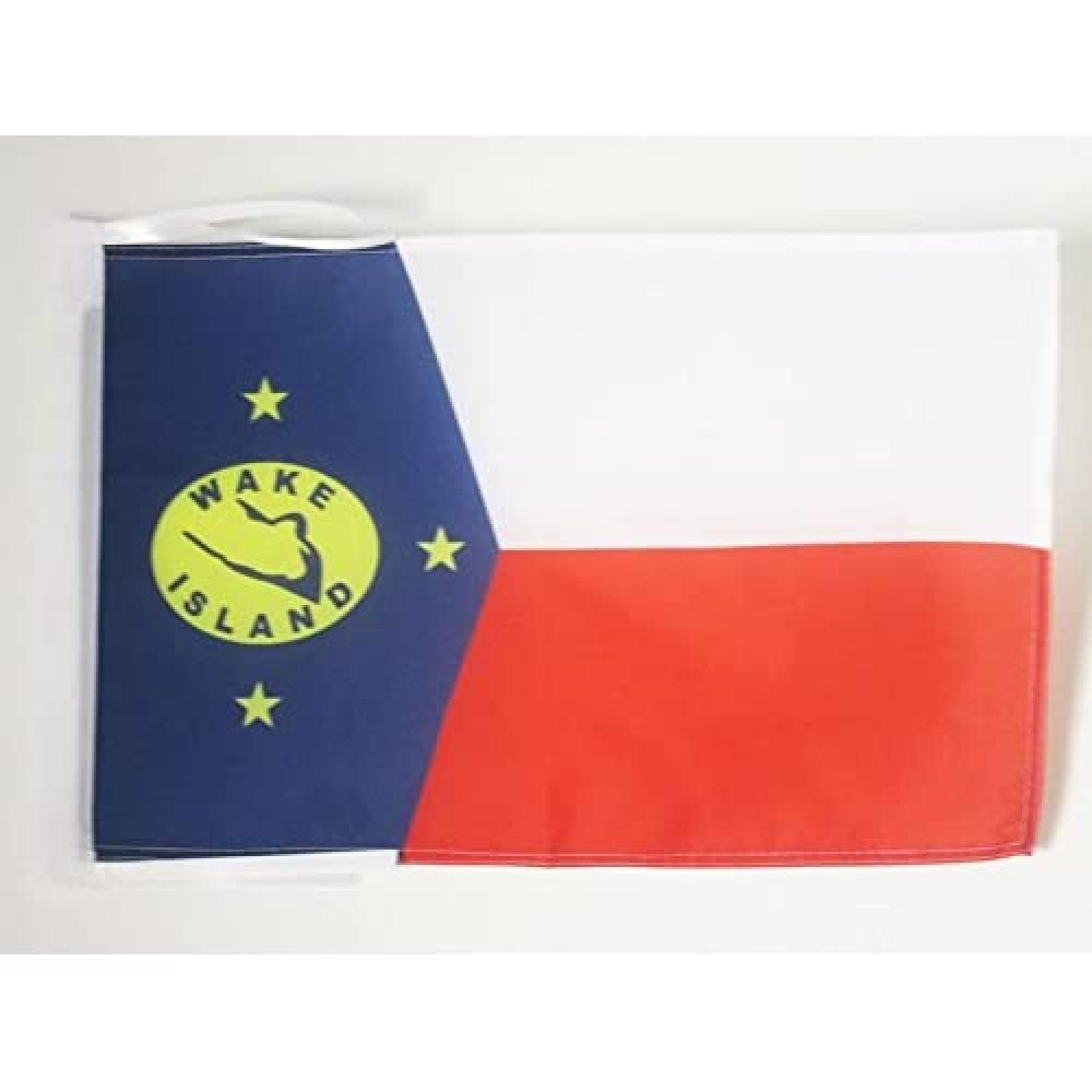 AZ FLAG - Wake Island Flag - 18'' x 12'' - 100% Polyester Wake Islander Small Banner with Two Cords - Fade Resistant - Vivid Colors - 18x12 in - 45x30 Cm โ image 1