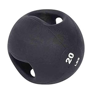 Medicine Balls Rubber Medicine Ball, Double-Handle Elastic Fitness Ball, Household Training Ball, Non-Slip Wear-Resistant, 6lb/8lb/10lb/12lb/14lb/16lb/18lb/20lb (Color : 20lb/9.1kg)