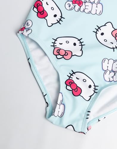 Maillot de bain Hello Kitty bleu clair avec imprimé intégral