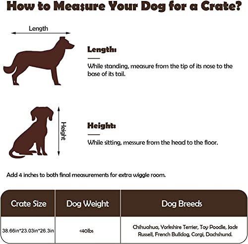 Boeaster Corner Dog Crate Furniture, Wooden Dog Kennel End Table With Door Furniture Style Dog House Pet Crate Indoor Use For Small Medium Dogs #TOP4