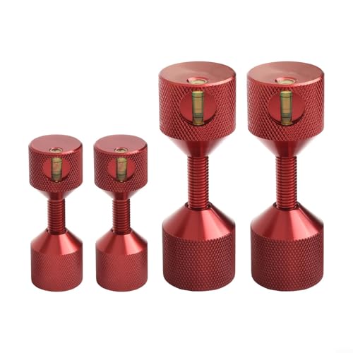 Strapazierfähiges Flansch-Positionierungsstift-Set, 3,8 cm, Zwei-Loch-Aluminium-Positionierungswerkzeug für ASME-Rohrausrichtung, 6061 Material, professionelle Industrieausrüstung, schwarz, rot (rot