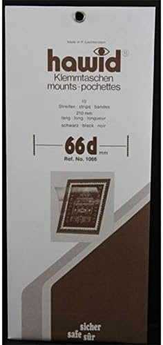 Hawid Stamp Mounts - 210 x 66mm - Black (10 per pack)