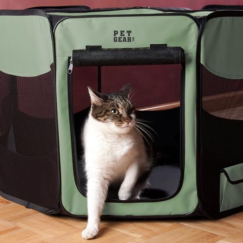 Pet Gear Octagon Pet Pen with Removable Top, Indoor/Outdoor, Willow