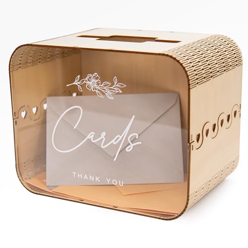 Wedding Card Box (Design 2 Clear) - Reception Table Money