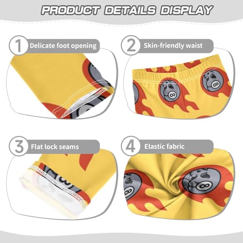 Girls Leggings 8-Ball Billiard Skull Toddler Girls Clothes Leggings for Girls Toddler Girls Leggings 3-4T3