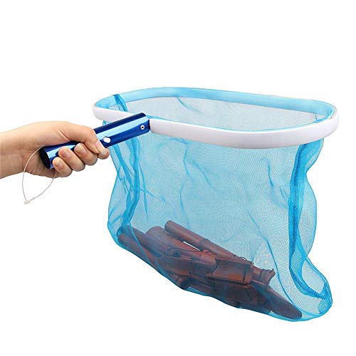 Keptfeet Floating Pool Leaf Rake with Telescopic Pole Skimmer Duty Mesh Net Pool Cleaning Kit