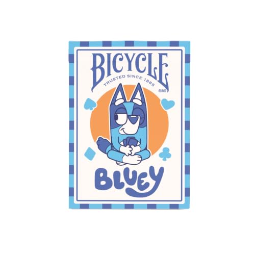 Image of Bicycle Bluey Playing Cards Deck Collectible Toys for Family Game | Official Bluey artwork, Custom court cards with Bluey Bingo Bandit and Chilli, Air Cushion Finish, Made in USA