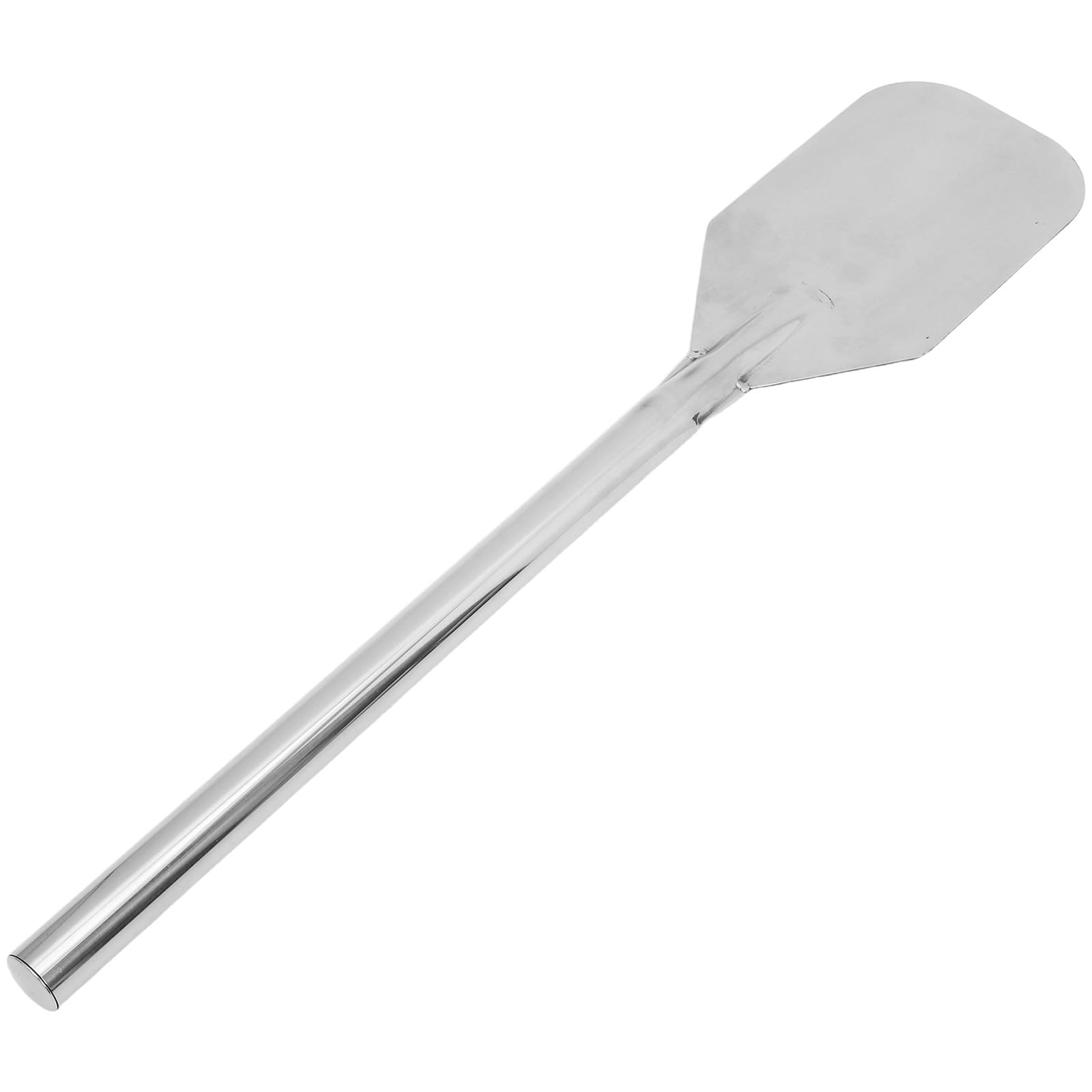 BESPORTBLE Paleta Mezcladora Grande de Acero Inoxidable Resistente y Ligera para Cocinar en Grandes Cantidades Mango Largo Optimizado para Cocina Profesional