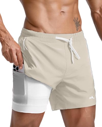 Image of maamgic Men's Athletic Running Shorts with Liner Ultra Lightweight Workout Shorts 5 inch / 7 inch