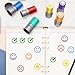 6pcs Rubber Teacher Stamps for Grading, Self-Inking, Office Stationery Stamps, Vibrant Colors, Best Homework Stamps, Encouraging Classroom Comments(Smiley Stamps)
