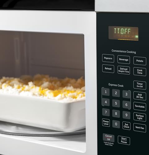 Image of GE 30 inch Over-the-Range Microwave, 1.6 Cu. Ft., 1000 Watts, 300 CFM Hood Vent, LED Lighting, Auto Defrost, Easy Mount Install, Stainless Steel, JVM3160RFSS