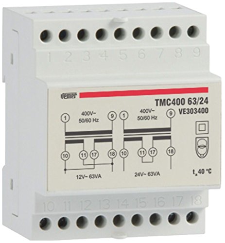Transformador TMC 400 63/24 Vemer de carril DIN con potencia de 63VA 2