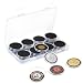 SPLF 32 Pieces 46mm Coin Capsules and 6 Sizes (20/25/30/35/40/46mm) Protect Gasket Coin Holder Case with Plastic Storage Organizer Box for Coin Collection Supplies