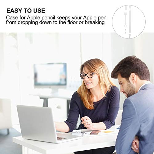 ULTECHNOVO Conjunto de Capa de Manga de Estilete de Silicone Branco Pontas de LÃ¡pis Capa Protetora