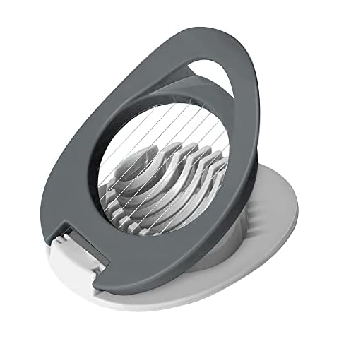 Egg Slicer Cutter Heavy Duty Hard Boiled Eggs Dicer Chopper Stainless Steel Wire Fruit Garnish Plastic Separator Peeler for Wedger Ham Banana and Strawberry Cover