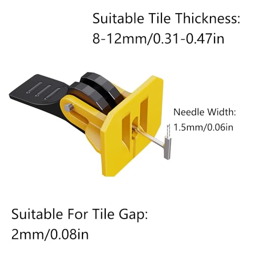 Fliesen-Nivelliersystem, 50 Stück, 1,5 mm, wiederverwendbare Fliesen-Nivellierer, Abstandshalter, Flieseninstallationswerkzeug für Gebäude, Wände, Böden