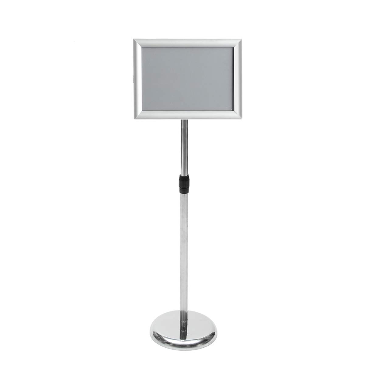 MJJEsports Pantalla De Metal Ajustable A4 Pedestal Cartel De Piso De Soporte Cartel De Plata Hq